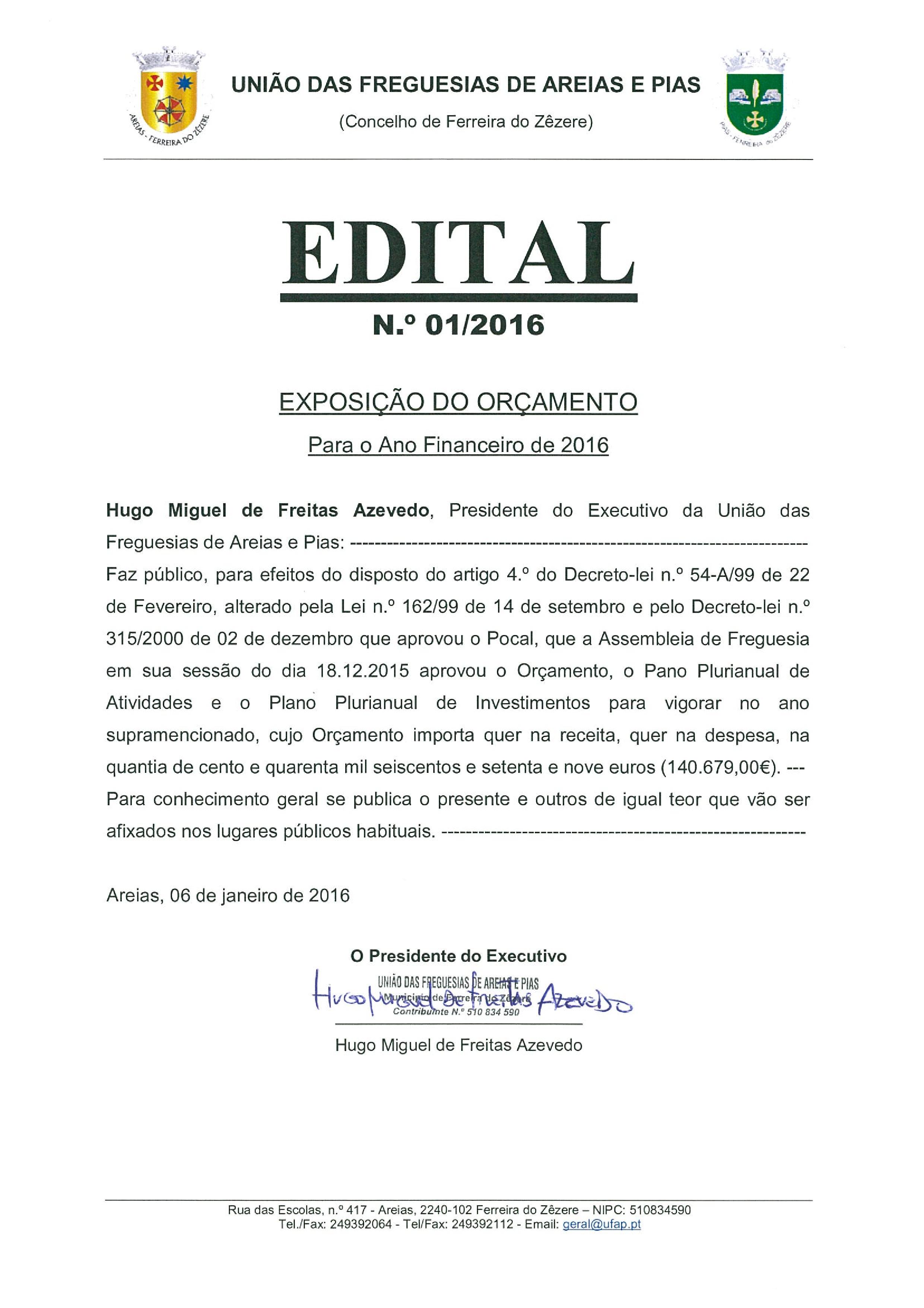 edital n. 01 2016