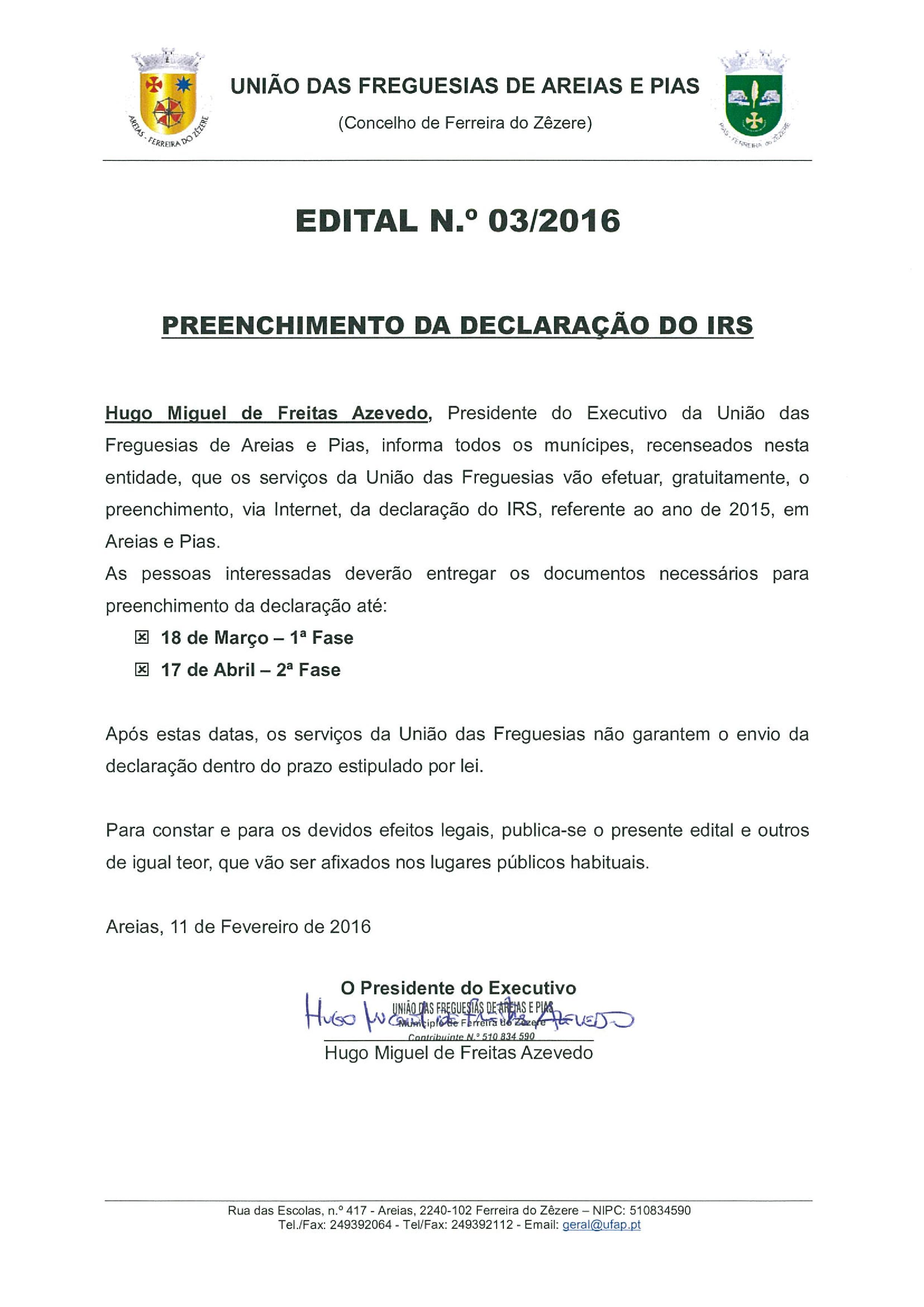 edital n. 03 2016