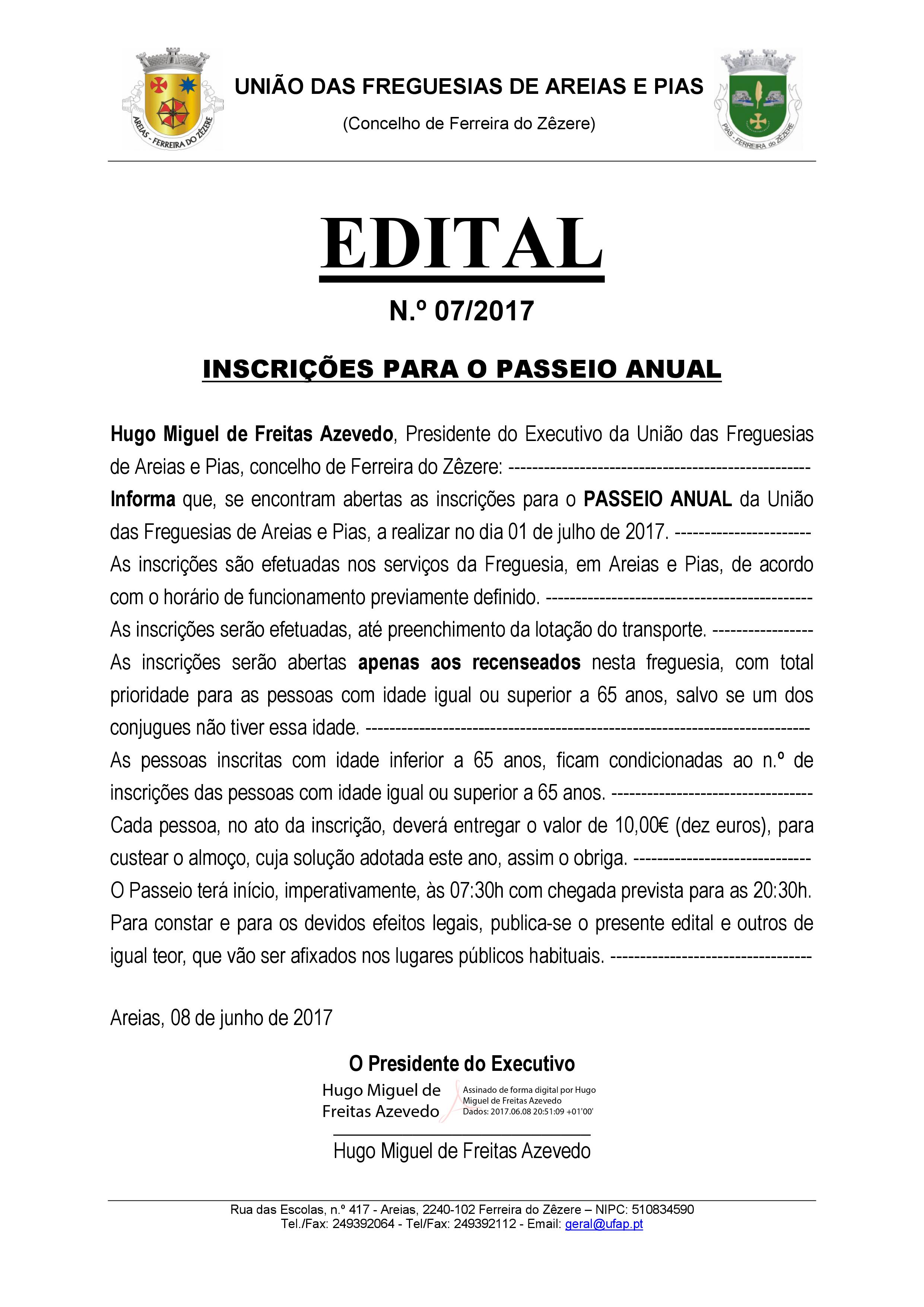 passeio anual