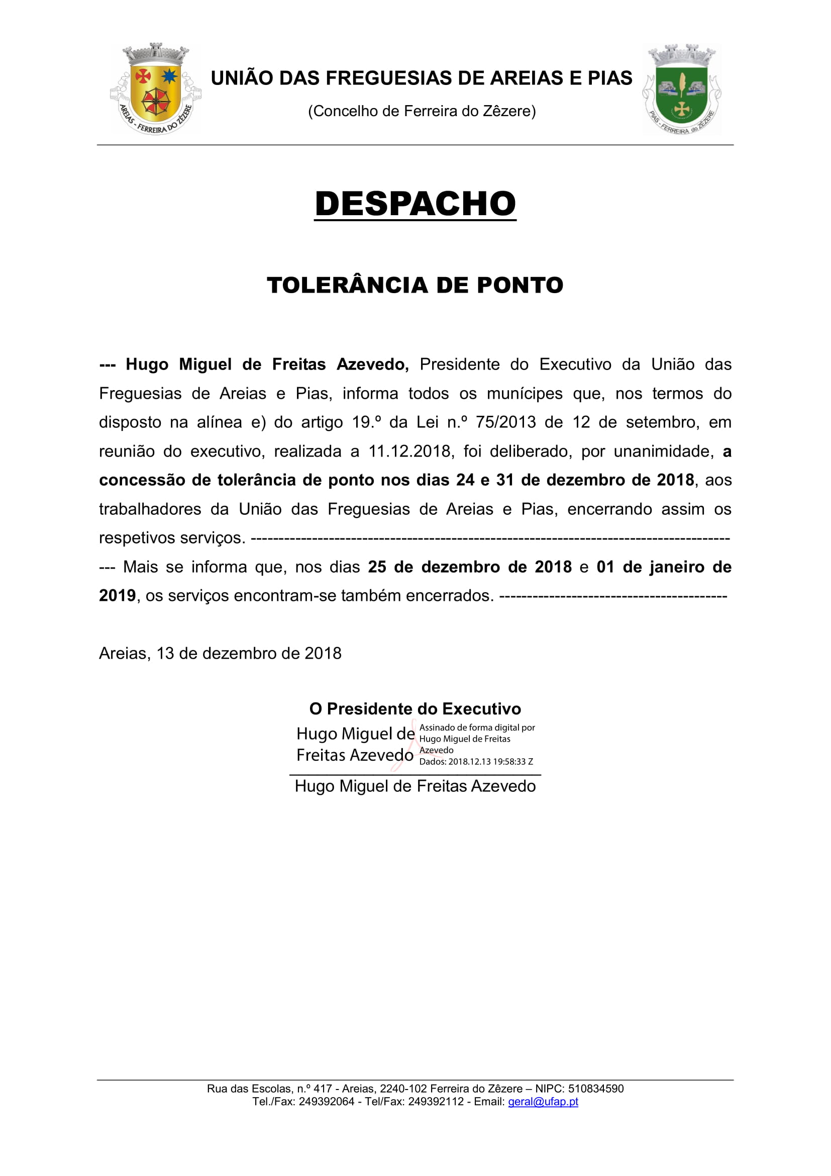 tolerancia ponto 12 2018