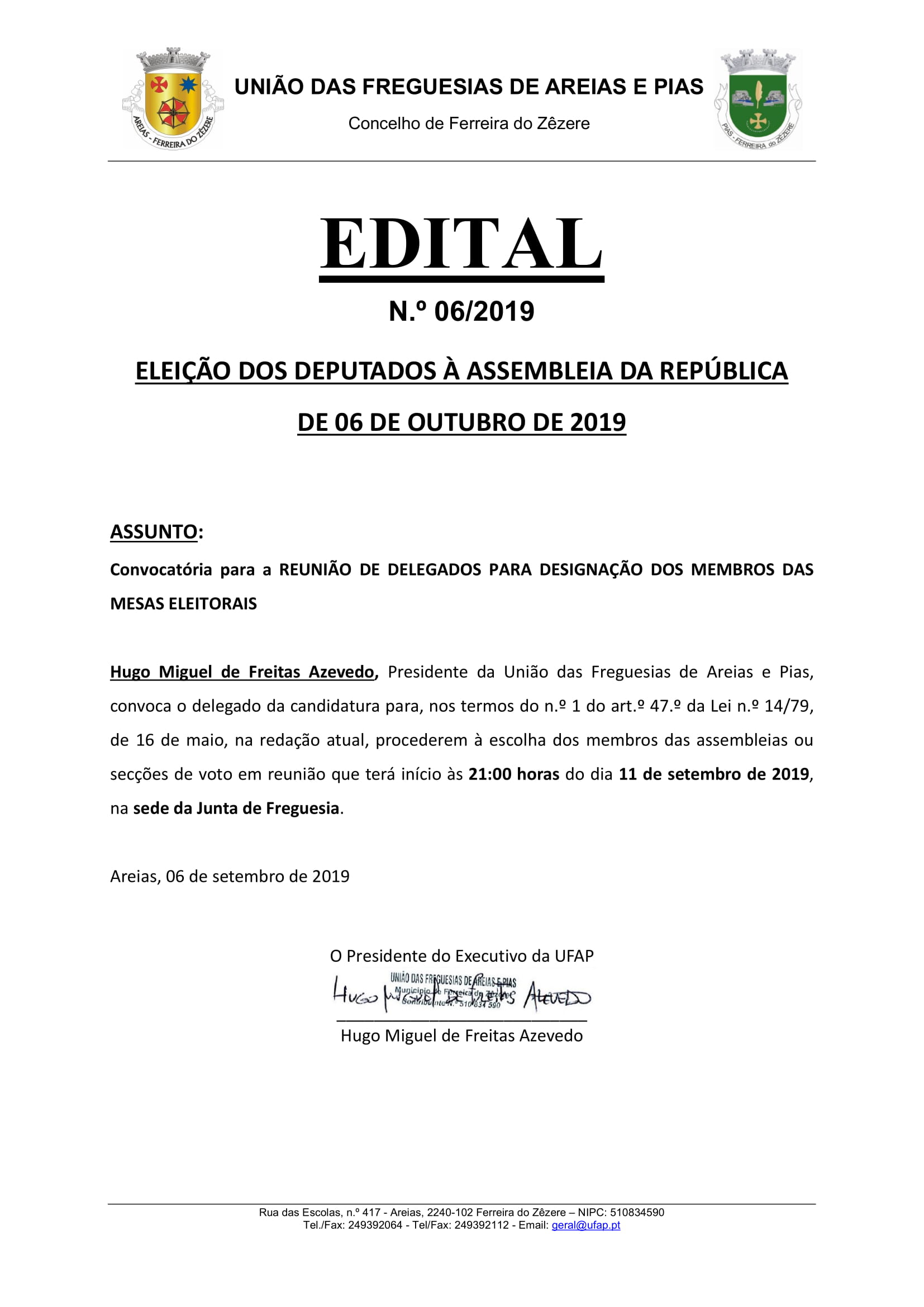 e legislativas 2019 2