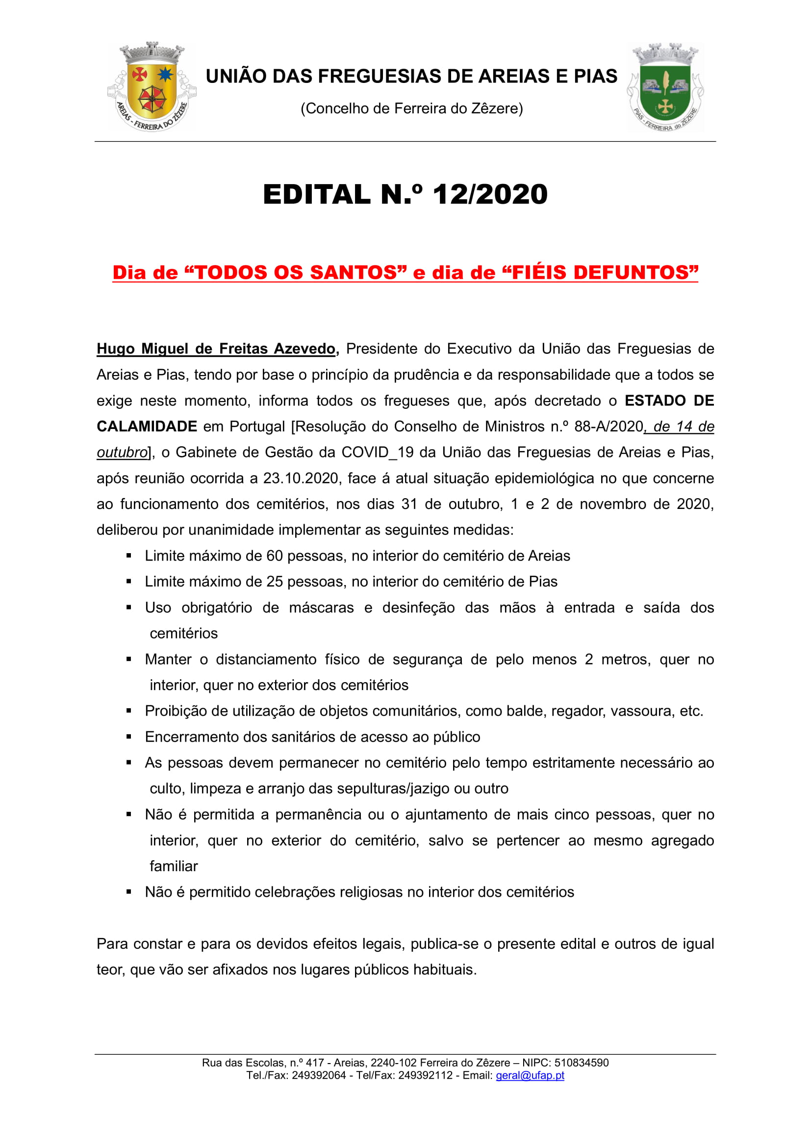 edital n.º 12 2020 dia de finados 1